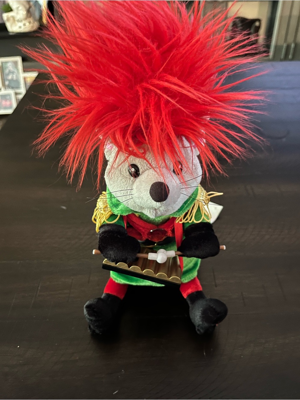Gemmy Animated Red Mohawk Mouse Light Up Musical  2005 as is